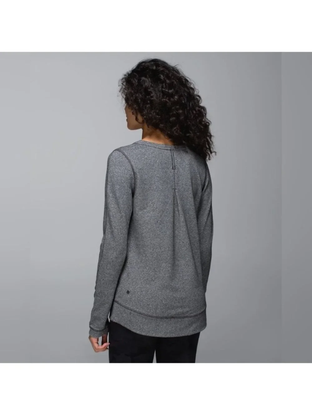 Lululemon Exhalation Pullover II Heathered Speckled Black